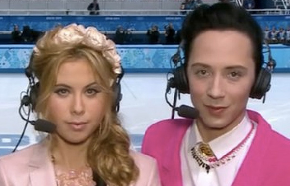 Johnny Weir and Tara Lipinski.