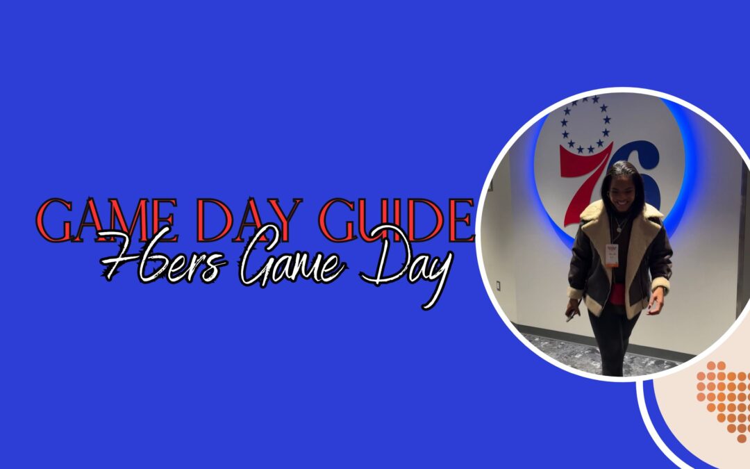 blue card with 76ers logo: Game Day Guide 76ers Game Day